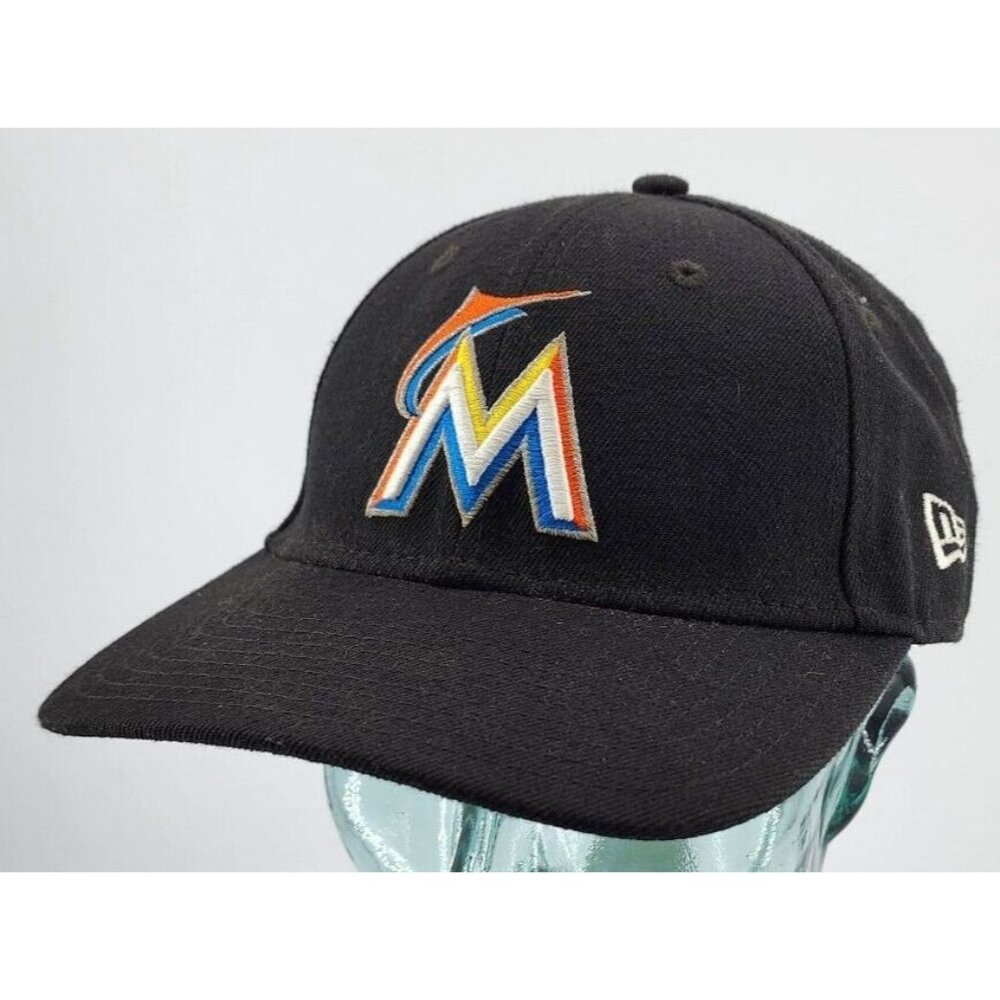 MIAMI Marlins Colorful‎ Logo New Era 9Forty Black Strapback Cap Hat Baseball
